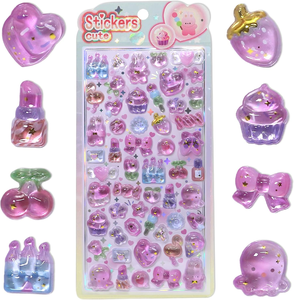 2026 Gran Venta Pegatinas 3D de Resina Personalizadas con Relieve, Impermeables, Ecológicas, a Todo Color, Decorativas para Fundas de Teléfono y Scrapbooking - Product Image 5