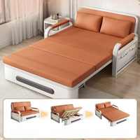 Sofá cama para sala de estar, muebles plegables, individual, moderno, de cuero, almacenamiento, convertible, extraíble, futón, sofá cama plegable individual