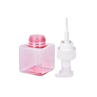 Flacon pompe carré rose en PETG de 100/150/250/280/450 ml avec bouchon à vis, vide, pour shampoing, lotion, nettoyant visage, gel douche