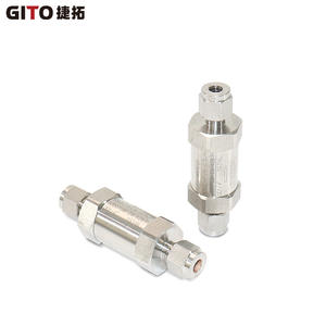 Filtre à gaz en acier inoxydable de 0,5 m avec raccord de compression, filtre droit avec élément filtrant fritté OD1/4, filtre à air - Product Image 2