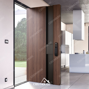 Cosyhouse <span class=keywords><strong>porte</strong></span> principale extérieure en bois dur personnalisée portes <span class=keywords><strong>d</strong></span>'<span class=keywords><strong>entrée</strong></span> modernes en bois massif portes pivotantes extérieures en bois pour maisons - Product Image 5