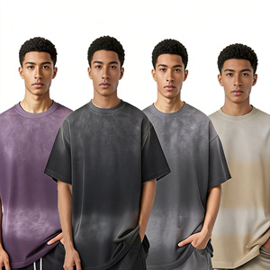 Acid Wash 100% Cotton <b>Hip</b> Hop Knitted Men's T-Shirt Soft Breathable Regular Fit Short Sleeve Casual Tee Daily Streetwear - Product Image 4