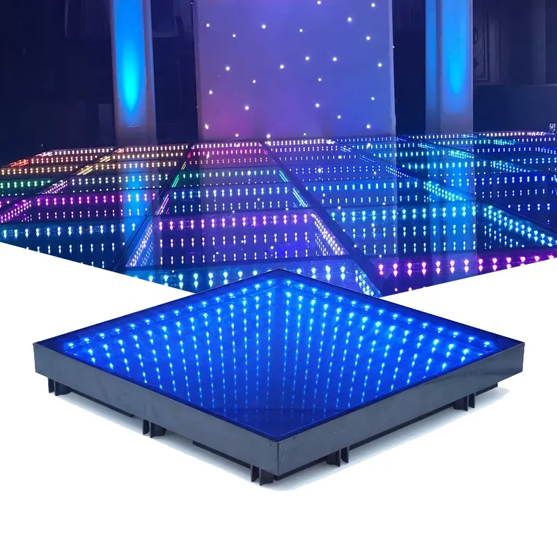 Led Floor lights 3d magnetic wedding led floor Magnet Abyss Mirror Rainbow Floor Tile