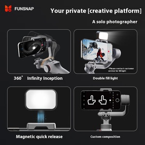 FUNSNAP Capture 5 Gimbal ระดับมืออาชีพ แกนกันสั่นสามแกน สำหรับโทรศัพท์มือถือ สำหรับบันทึกวิดีโอ พร้อมเซ็นเซอร์ติดตาม AI FUNSNAP Capture 5 Gimba - Product Image 3