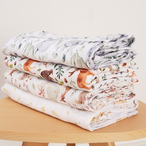 Üreticinin yumuşak örme gazlı bez Wrap battaniye 700 baskılar çift katmanlar 200TC iplik sayısı düz festivali yatak yenidoğan hediyeler - Product Image 3