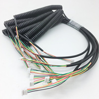 Kabel Kawat Spiral Hitam 2m 4 Konduktor dengan Anyaman