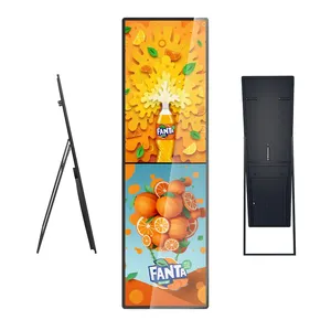 29 inch Double-sided hanging guide lcd display with led light ultra-slim stretched bar lcd display for wayfinding