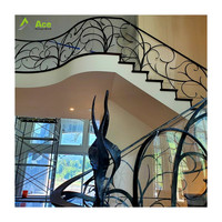 Rampe en fer forgé Ace, moderne, pour balcon extérieur, terrasse, clôture en fer forgé