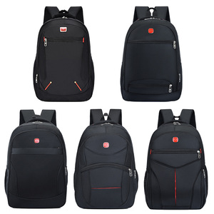 Laptop <b>Backpacks</b> <b>Large</b> Capacity Water-Repellent Unisex Business Travel Shoulder Straps Solid Color - Product Image 1