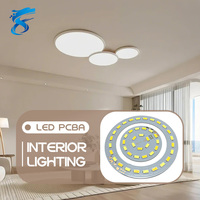 Module de plafonnier LED à économie d'énergie Remplacement Couvercle acrylique circulaire Télécommande Source d'alimentation CA