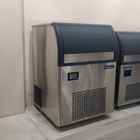 Machine à glaçons cubiques commerciale 120 kg/24 h, automatique, portable, avec distributeur de glace pour hôtel, café, bar, restaurant