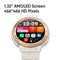 Montres intelligentes de sport de plein air K73 Pink Lady Fashion, écran AMOLED 1,32 pouces, légères, étanches 3ATM, pour femmes