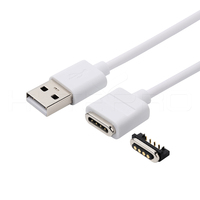 Câble USB A magnétique HYTEPRO M511 blanc 4 broches, câble TPE 1M, charge et synchronisation des données, RoHS pour l'électronique médicale portable