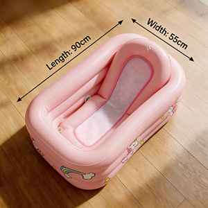 Bañera Inflable Portátil para Bebés, Antideslizante, para Viajes, para Bebés de 3 a 18 Meses, Compatible con Fregaderos y Bañeras para Adultos - Product Image 2