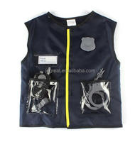 Kit de costume de police en plastique pour garçon Gilet de jeu de rôle pour enfants