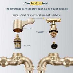 Buse de <span class=keywords><strong>robinet</strong></span> verrouillable 1/2 \ "3/4 \" tout en cuivre pour la maison et l'<span class=keywords><strong>extérieur</strong></span> Lavage de voiture <span class=keywords><strong>Robinet</strong></span> de machine <span class=keywords><strong>à</strong></span> laver en laiton <span class=keywords><strong>à</strong></span> <span class=keywords><strong>clé</strong></span> Wang Xiaoxiang - Product Image 3