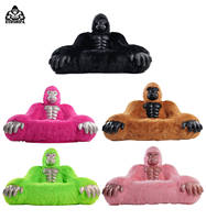 Costume de Gorille Gonflable de Luxe sur le Thème des Animaux Personnalisés, Costume de Gorille, Nouveau, Canapé-Lit en Forme de Gorille, 3-5 Personnes Assises