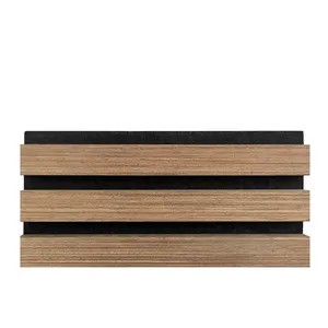 Tuỳ Chỉnh Sinh Thái Thân Thiện Slat Tường Acoustic Tự Nhiên Oak Bề Mặt Gỗ Slat Acoustic Panels Slated Gỗ Acoustic Panel Đối Với Sound Abs