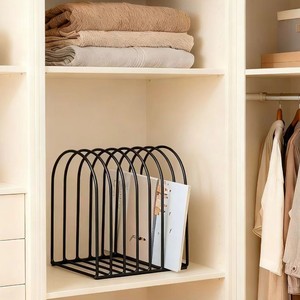 Wrought <b>Iron</b> Storage Rack <b>8</b> Tier Black Space Saving Desktop Organizer For Books Clothing Home Office Use - Product Image 1