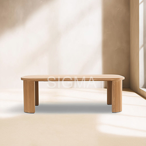 Set di Mobili da Giardino in Legno di Teak Massiccio di Alta Qualità, Tavolo e Sedie per Villa e Resort di Lusso - Product Image 3