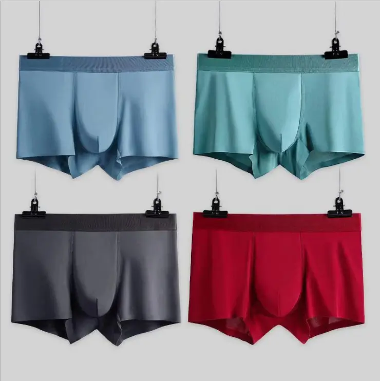 Wholesale Men Boxers Brief Sexy Men der Under Wear Panties High Quality Ice Silk Seamless Underwear
