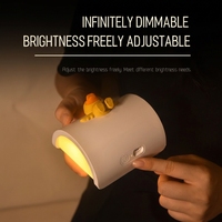 Lampe de table pour bureau d'étude, petite lampe de chevet rechargeable USB, lampe de bureau LED à intensité variable, lampe de chevet créative décorative, mini lampe de table mignonne pour chambres