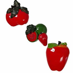 Pegatina decorativa 3D de resina para refrigerador con diseño de frutas simuladas, magnética y tridimensional - Product Image 2