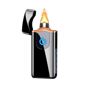 Nieuwe Elektrische Boog Om Creatief Opladen Aansteker Gepersonaliseerde High-End Cadeau Sigaret Set Sigaar Usb Sigarettenaansteker
