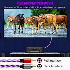 उच्च गुणवत्ता वाली हिफी स्पीकर आरसीए ऑडियो वीडियो केबल 3.5 मिमी उच्च गुणवत्ता वाले फाइबर कोएक्सियल ऑप्टिकल फाइबर धातु हुड लॉक - Product Image 6