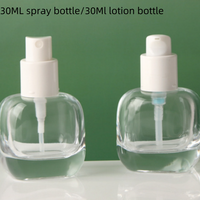 Nouvelle mini pompe à pression 30 ml pour emballage cosmétique : spray, émulsion, essence, fond de teint liquide original, sérum de soin de la peau, flacon en verre à fond épais