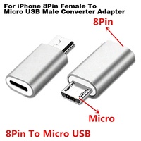 Adaptateur convertisseur Lightning 8 broches femelle vers Micro USB mâle pour iPhone iOS, Samsung Galaxy S7 S6 Edge, Nexus 5, LG - Vente en gros OEM
