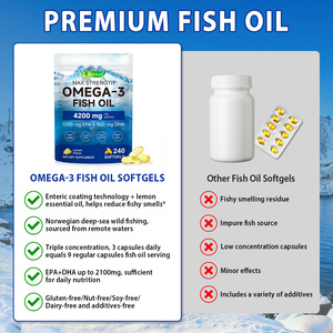 Cápsulas de Aceite de Pescado Omega-3 de 4200mg, Sin Gluten, Marca Privada Itawel, Suplemento para el Apoyo Inmunológico, Cardíaco y Cerebral - Product Image 5