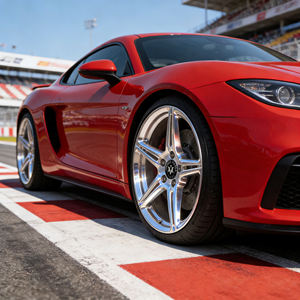 Nouvelles jantes en alliage forgé monobloc à 5 branches concaves Viaol, finition argentée, 18-22 pouces, pour M3/GTR/Chevrolet Corvette - Product Image 4