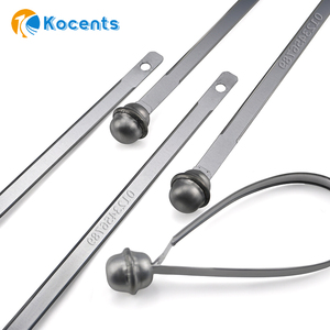 Kocents chất lượng TLP-002 an ninh giả mạo bằng chứng tự khóa phẳng Dây đeo kim loại con dấu cho container Trailer con dấu độ bền cao - Product Image 6