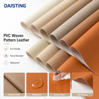 Tissu en similicuir PVC à motif tissé, ignifuge et imperméable, pour canapé, chaise, tête de lit et ameublement d'hôtel