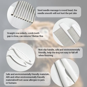 ヘアクリーニングノミの除去のためのペット猫犬鋼針ノミの櫛 - Product Image 3