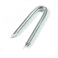 Factory Direct Galvanized U Staples for Construction Framework 1.0 to 6.5 mm Length Smooth Shank Barbed Design Made of Steel