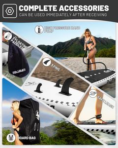 กระดานยืนพาย (SUP) ลดราคาพิเศษ ขนาด 11'*34''*6'' รุ่น DM24 แบบเป่าลม ดีไซน์กว้างพิเศษ เพื่อการเล่นเซิร์ฟที่สะดวกสบาย - Product Image 6
