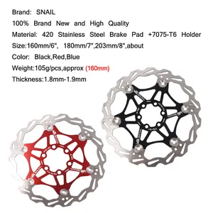 Rotor rem cakram sepeda gunung 2021 aluminium, pemasok pabrik sepeda MTB, hitam, emas, biru, merah, ungu