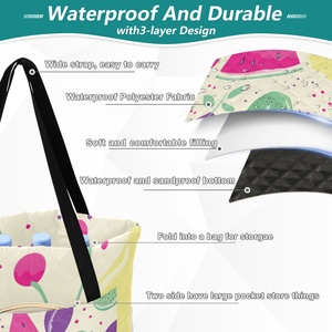 New Arrival Summer Waterproof Portable <b>Picnic</b> <b>Blankets</b> Foldable Hand Bag Custom Camping <b>Blanket</b> for Beach - Product Image 3
