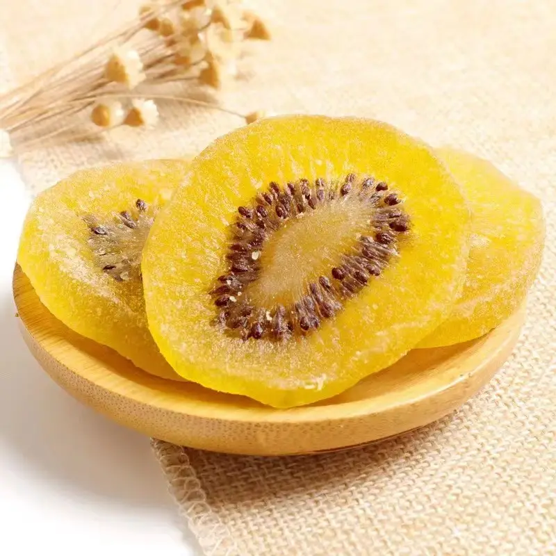 Hot selling Chinese dried kiwi fruit yellow heart kiwi fruit slices for sale candied dried fruit