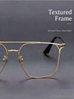 Monture de lunettes en titane pur de haute qualité, monture carrée pour la myopie, monture de lunettes en titane pur à double pont