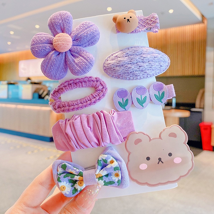12 Pinces à Cheveux Décoratives Pour Enfants Et Femmes - Motifs Fleurs, Plumes, Nœuds - Matière EVA Légère Et Sûre