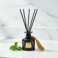 Diffuseur de parfum liquide à bâtonnets Senhai Modern 50ml, transparent, carré, à la lavande, 15-30% d'ingrédients actifs, écologique, désodorisant d'ambiance