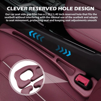 Organisateur pratique en PU anti-chute pour console de voiture, bande de remplissage pour l'espace latéral du siège, organisateur d'espace de siège de voiture