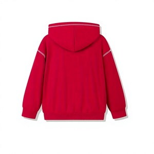 Customizable Color Block Winter Lined Breathable Eco-Friendly Boys Hoodie Pullover Long Sleeve Fleece Polyester/Cotton Casual - Product Image 2