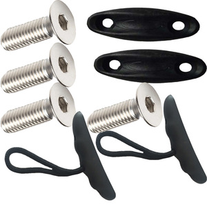 Ensemble de poignées en acier inoxydable pour kayak, détachables, pour lacs, rivières, usage récréatif - Product Image 1