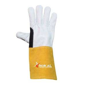 Guantes de Soldadura TIG de Piel de Cabra con Puño de Piel de Vacuno, Protección de Manos para Trabajo con Argón - Product Image 2