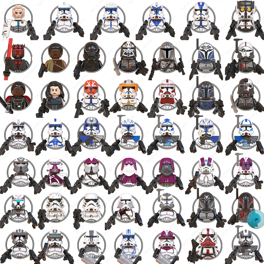 Space Wars Mini-Spielzeug Clone Trooper Droids AT-RT Bausteine setzt Spielzeug für Kinder Kinder Geschenk WM6126 6127 6128