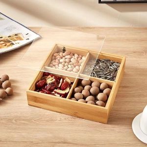 Caja compartimentada para frutos secos, caja de exhibición para bodas, caja de madera para dulces y postres con empaque individual, caja de madera retro - Product Image 5